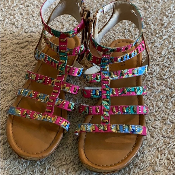 Other - Girls multi colored strap sandals size 4